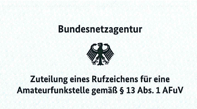 Neue Lizenzurkunde eingetroffen